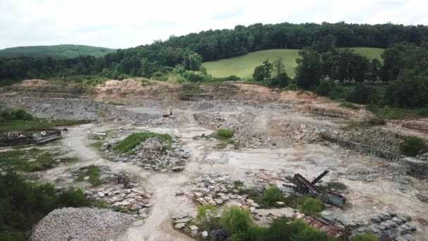 Stone Mining Building Stone Για Νέες Κατοικίες Και Κατασκευές Πέτρα — Αρχείο Βίντεο