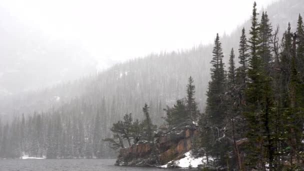 Winter Scenery Rocky Mountain National Park — Stock Video