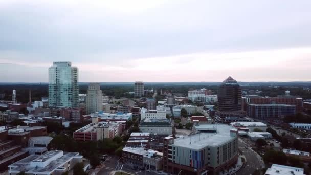Aerial Pcha Się Durham Skyline — Wideo stockowe