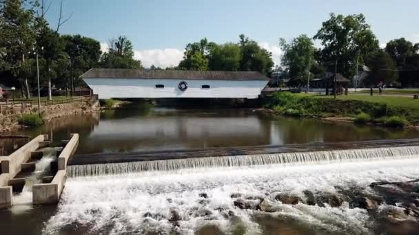 Empurre Para Ponte Coberta Elizabethton Tennessee Elizabethton — Vídeo de Stock