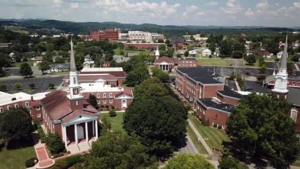 Wyciąganie Powietrza Okręgu Kościelnego Kingsport Tennessee — Wideo stockowe