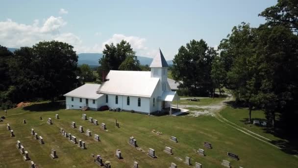 Capilla Pacífica Puesta Aérea Abington Virginia — Vídeo de stock