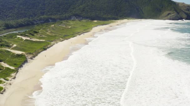 Wunderschöner Paradiesischer Brasilianischer Strand Lagoinha Leste Florianopolis Santa Catarina Brasilien — Stockvideo