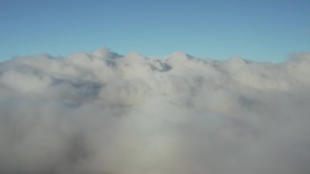 Вид Воздуха Над Облаками Синий Белый Гавайи — стоковое видео