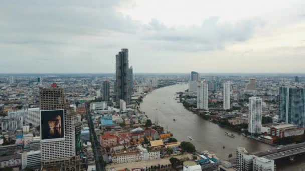 Timelapse City Bangkok High Rise Hotel Room — Stock Video