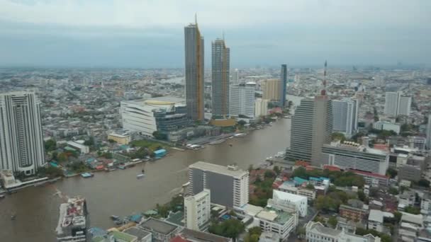 Timelapse Toda Cidade Bangkok Partir Quarto Hotel Arranha Céus — Vídeo de Stock