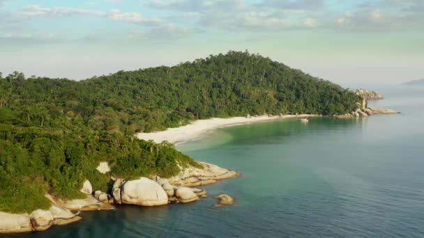 Plage Brésilienne Paradisiaque Île Campeche Florianopolis Santa Catarina Brésil — Video