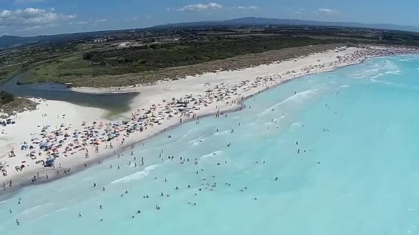 Rosignano Solvay Veduta Aerea Spiagge Bianche Spiagge Tropicali Della Toscana — Video Stock