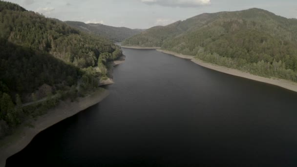 Scenic Drone Shot Egy Gyönyörű Naplementekor Harz Nemzeti Park Németország — Stock videók