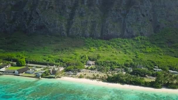 Kaiona Beach Park Sull Isola Hawaiana Oahu Trova Sul Lato — Video Stock