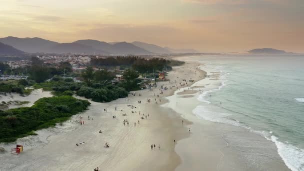Brasiliansk Campeche Strand Vid Vacker Solnedgång Sommardag — Stockvideo