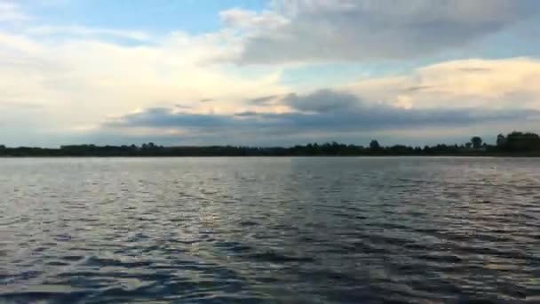 Lac Timelapse Timelapse Peaceful Lake Mooving Clouds Mouvement Timelapse Gauche — Video