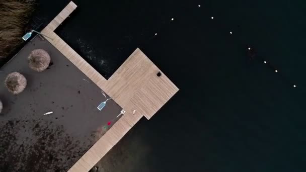 Drone Beelden Vichuquen Meer Chili — Stockvideo