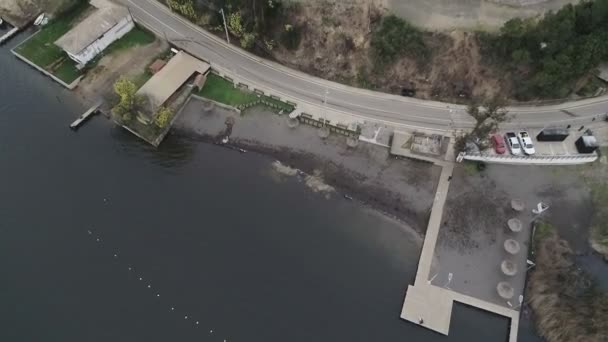 Imágenes Aviones Tripulados Sobre Lago Vichuquen Chile — Vídeo de stock