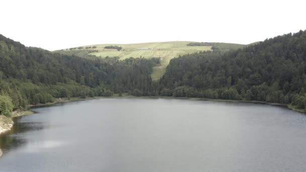 Reservatório Altenwerder Nos Vosges Vista Panorâmica Todo Lago Montanhas Circundantes — Vídeo de Stock