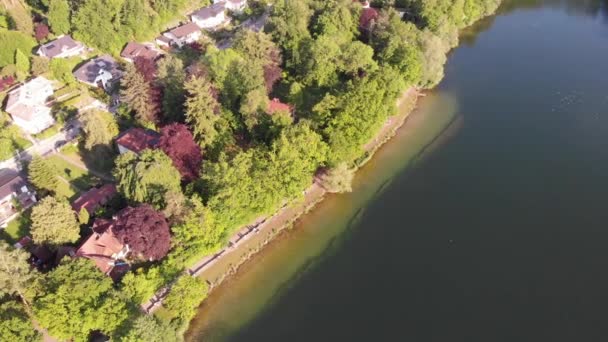 Monachium Weisslingersee Jezioro Góry Dronem 30Fps — Wideo stockowe
