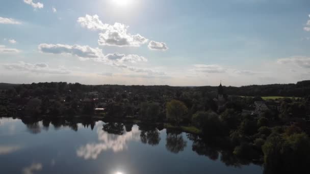 München Weisslingerse Sjön Från Ovan Med Drönare 30Fps — Stockvideo