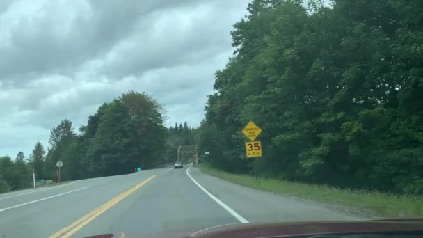 Ego Ansicht Der Fahrt Über Brücke Snoqualmie Washington — Stockvideo