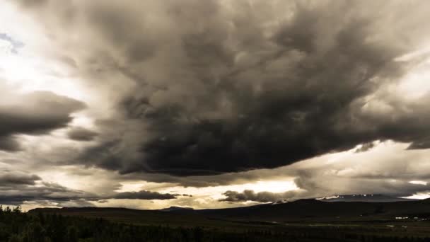 Alcuni Incredibili Timelapses Nuvola Girato Islanda Sul Sony A7Iii — Video Stock