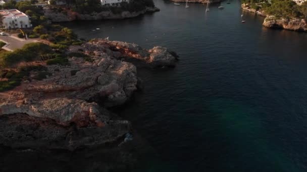 España Mallorca Cala Ferrera Cala Esmeralda Playas 60Fps 30Fps Con — Vídeos de Stock