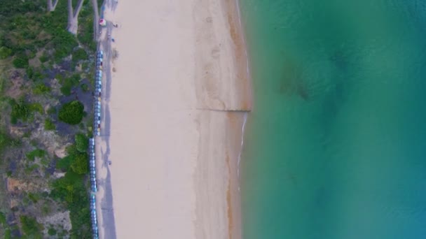 Boscombe Beach Bournemouth Dorset Boyunca Hava Aracı Görüntüleri — Stok video