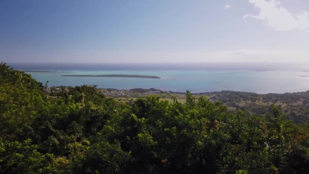 Une Vue Panoramique Déplaçant Droite Île Maurice Montrant Paysage Beaucoup — Video