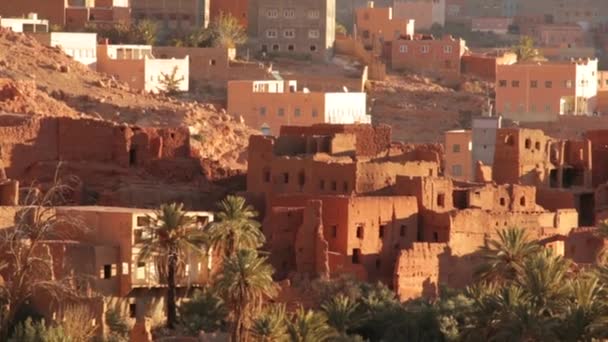 Todra Garganta Estilo Marroquí Kasbah Vivienda Desierto — Vídeo de stock