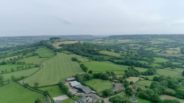 Atemberaubender Blick Aus Der Luft Über East Devon Und Die — Stockvideo