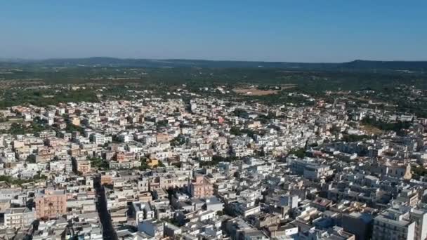 Vista Aérea Cidade Crispiano Província Taranto Capturou Momento Desta Bela — Vídeo de Stock