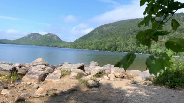 Jordan Pond Acadia Ulusal Parkı Bar Harbor Maine Yakınlarında — Stok video