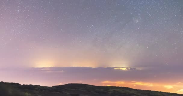Timelapse Milky Way Ising Gran Canaria Island Wyspy Kanaryjskie Długa — Wideo stockowe