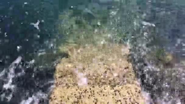 Patrząc Dół Schodów Które Schodzą Morza Słoneczny Dzień — Wideo stockowe