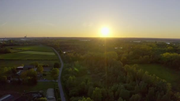 Puesta Sol Sobre Provenza Güeldres Los Países Bajos — Vídeos de Stock