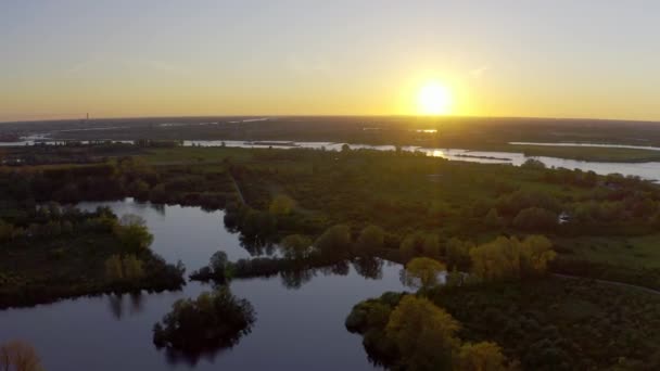 Naplemente Hollandiai Gelderland Tartományban — Stock videók