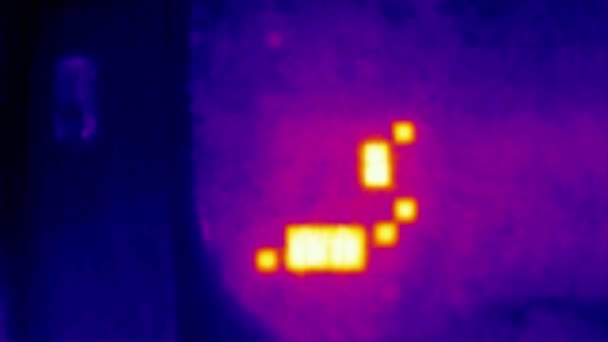 Thermal Imaging Rekaman Drone Terbang Atas — Stok Video