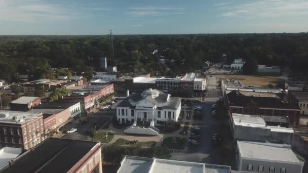 Aerial Laurens County Court Thouse Laurens — стоковое видео