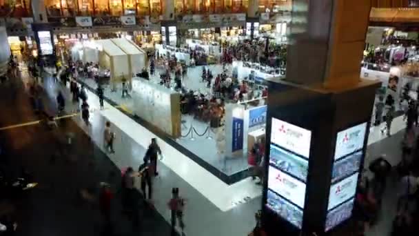 Tapei Taiwan Station Time Lapse Pan Sec — Stockvideo