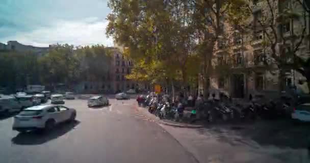 Hyperlapsus Beim Autofahren Durch Madrid Mit Dem Auto Von Der — Stockvideo