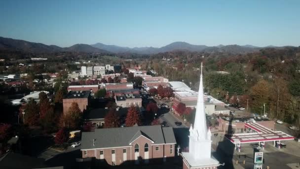Waynesville Βόρεια Καρολίνα Στην Aerial — Αρχείο Βίντεο