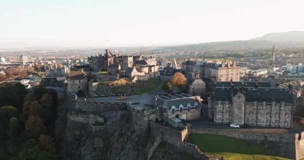 Istana Edinburgh Drone — Stok Video
