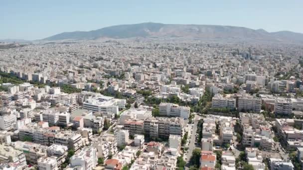希腊城市雅典的空中全景拍摄 — 图库视频影像