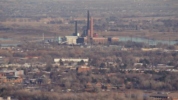 Luftaufnahme Eines Kraftwerks Boulder Colorado — Stockvideo