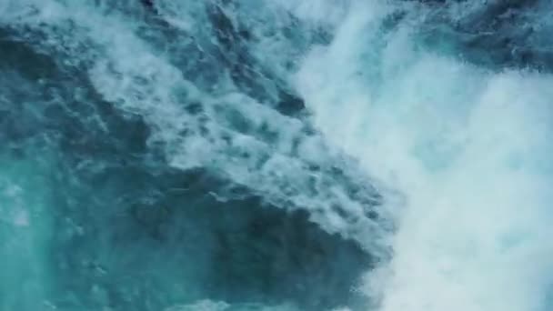 Slowmo Збільшений Потік Стічних Порогів Водоспаді Хука Нова Зеландія — стокове відео