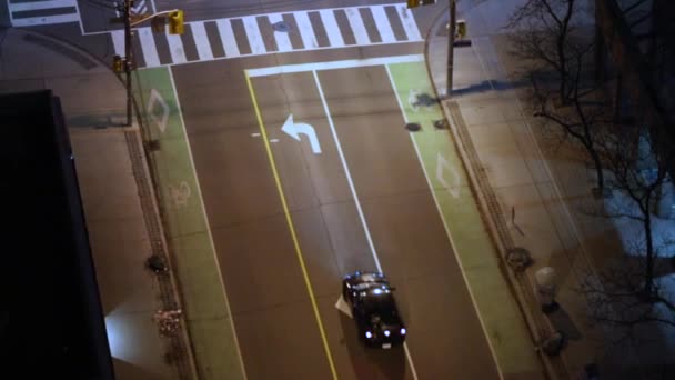 Vista Aerea Auto Che Guidano Nel Centro Toronto — Video Stock