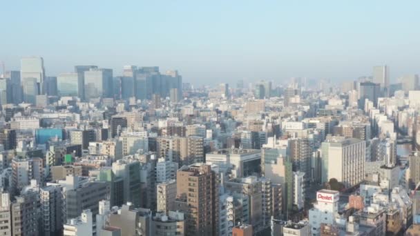 Tokio Japón Sartén Aérea Sobre Jungla Hormigón — Vídeo de stock