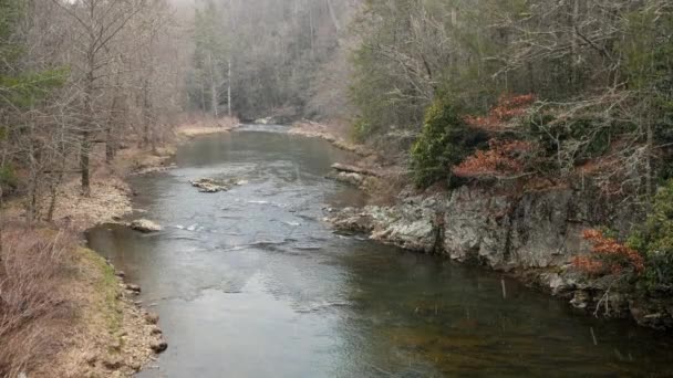 Řeka Linville Nad Vodopády Linville — Stock video