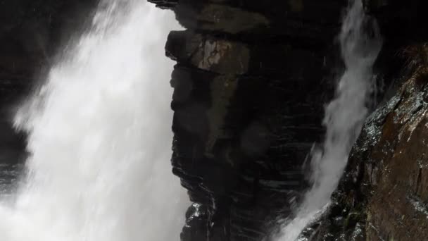Linville Falls Tight Shot Water Raging — Stock video