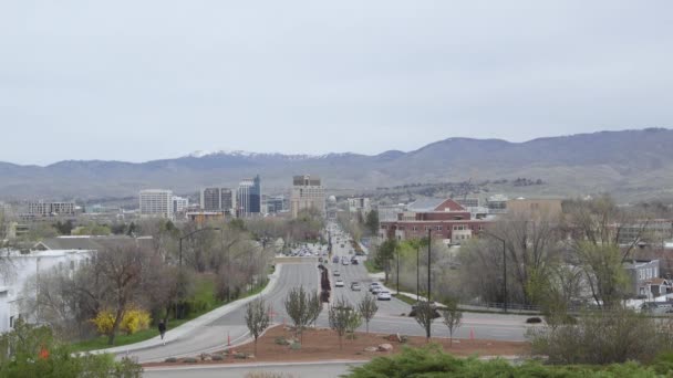 Boise Idaho Downtown Establising Shot Tiret Électronique — Video