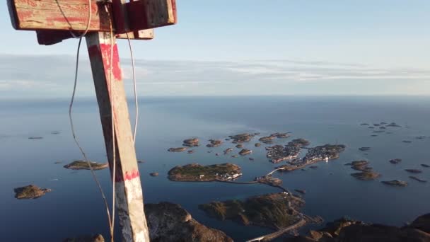 Utsikt Från Toppen Festvgtind Berget Nära Med Utsikt Över Alla — Stockvideo