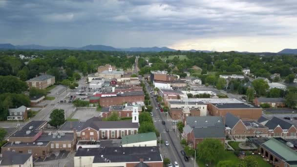 Inclinação Aérea Para Baixo Salem Virginia Perto Roanoke Cidade Pequena — Vídeo de Stock